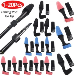Fishing Rod Tie Tip Cover Straps Reusable Outdoor Sports Fastener Bandage Sleeves Pole Elastic Fishing Rod Pole Protector Case