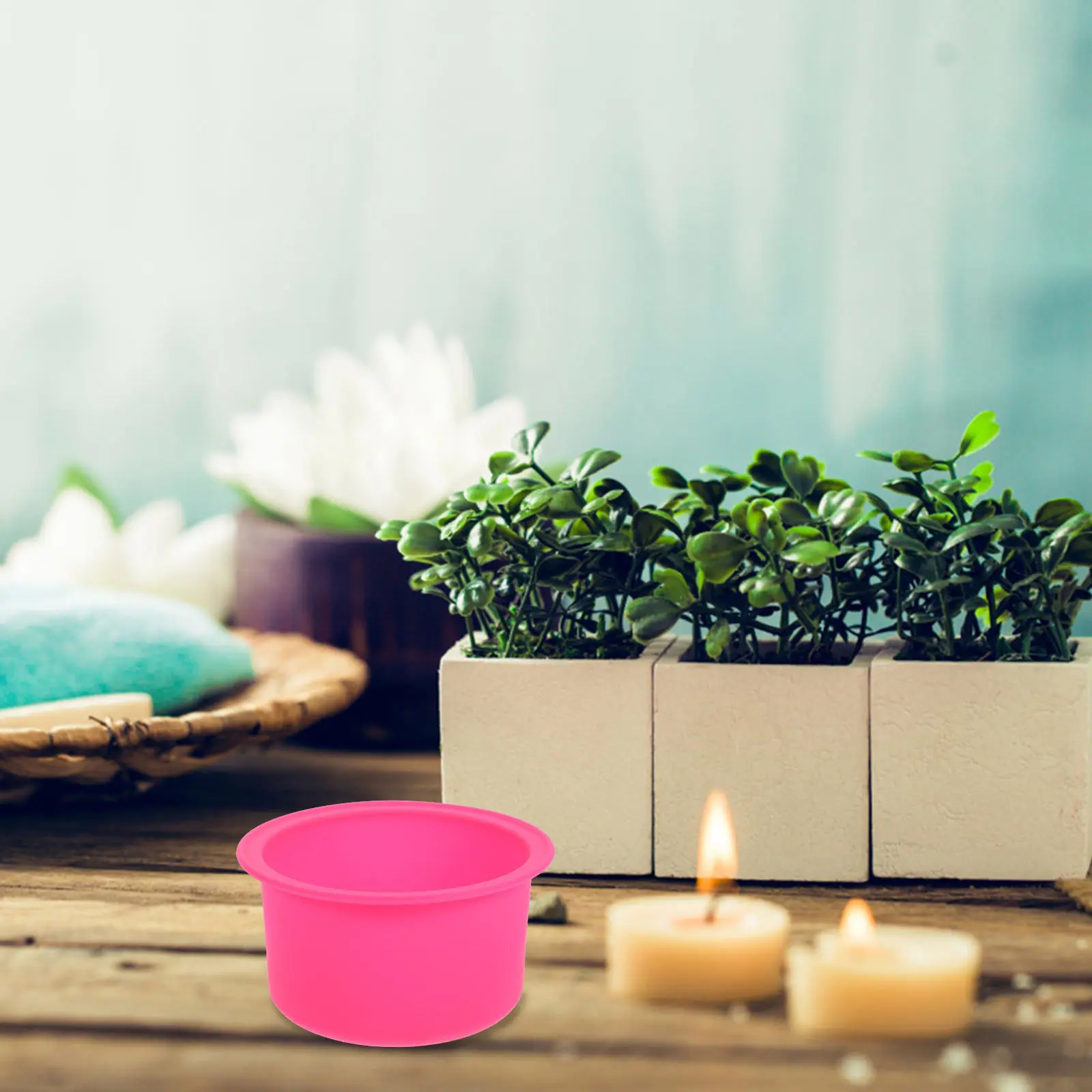 Фото Силиконовая чаша для плавления воска, антипригарная, термостойкая, для воскоплава, розовая, для депиляции, сменная деталь