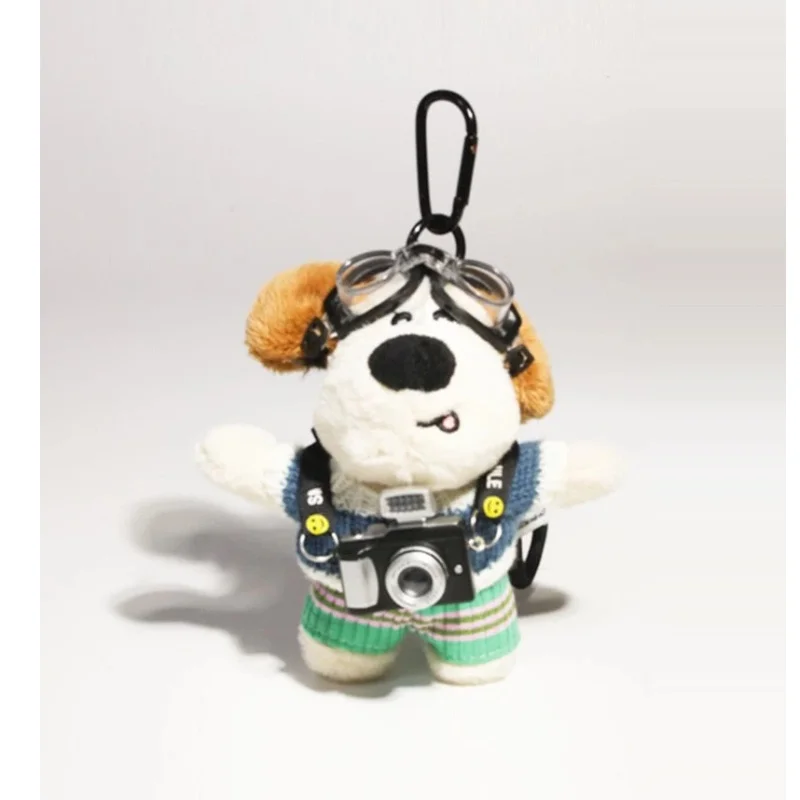 

Милый плюшевый брелок-собачка с камерой, кавайный плюшевый брелок-животное для сумки, декоративный кулон-собачка, подходит для детей и взрослых