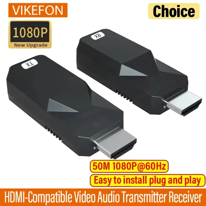 

50 м 1080P 60 Гц HDMI-совместимый видео-аудио передатчик приемник удлинитель адаптер дисплея из ПК для монитора/ноутбука/проектора ﻿