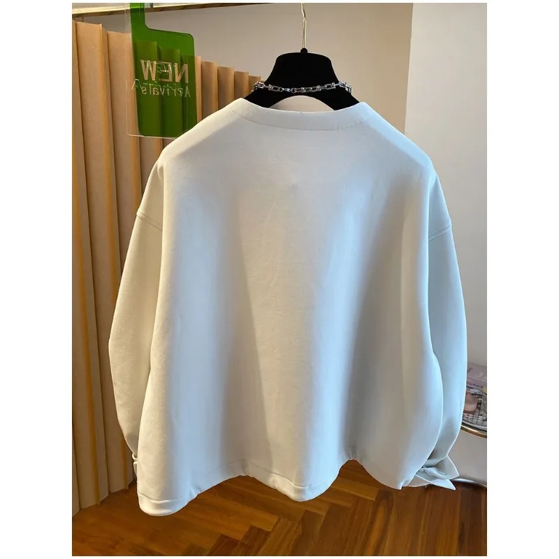 ファッショナブルな黄色のラウンドネックジャケット女性の秋 2025 新しいルーズカジュアル薄いジッパーセーターカーディガントップ