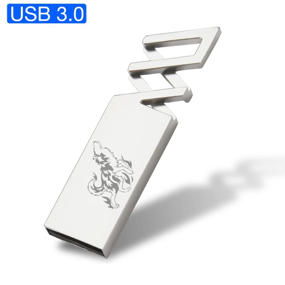 New Free LOGO Metal 3.0 Silver Pendrive 32GB U Disk 64GB USB Flash Drive 8GB Gold Pen Drives 16GB Photography Gifts High Speed