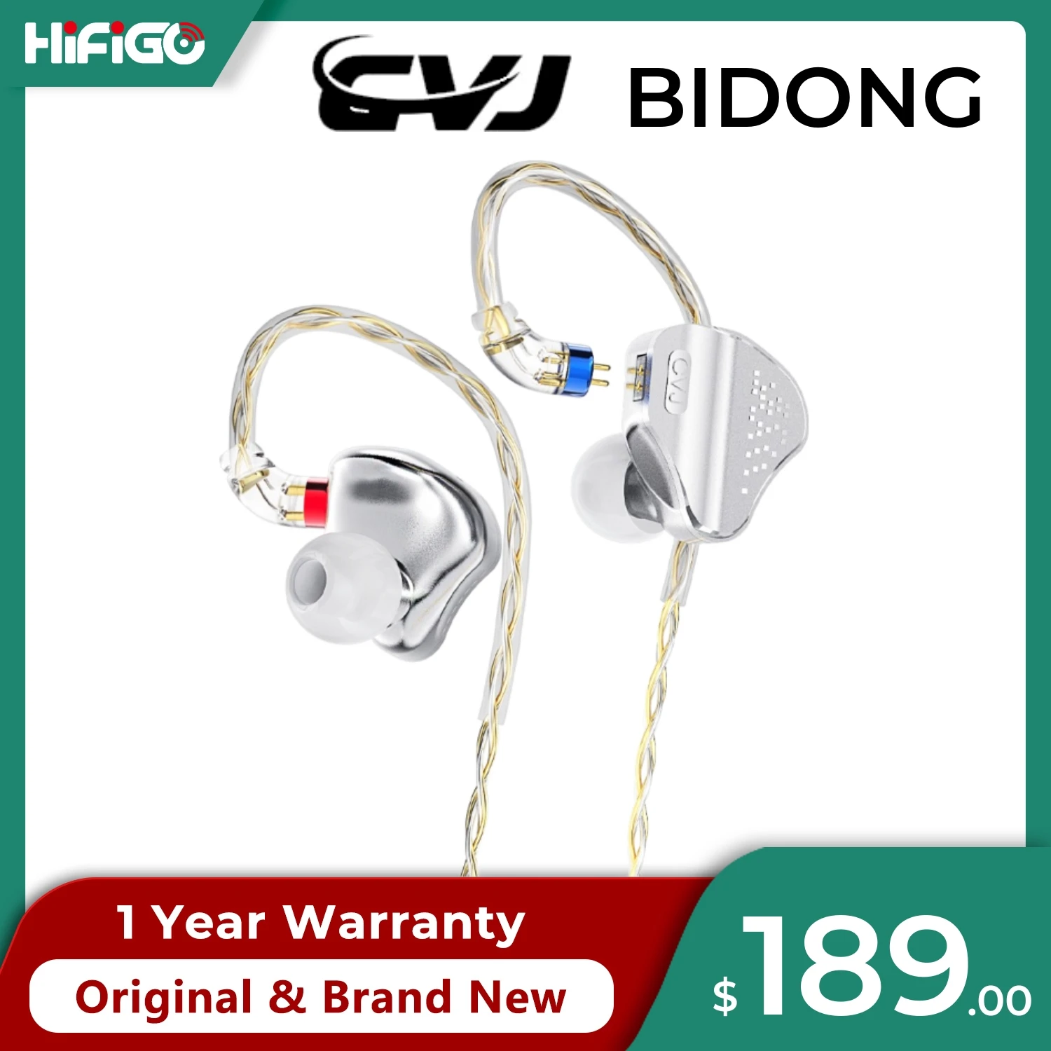 CVJ Bidong 1DD+6BA 14Units HIFI In-Ear Monitor Earphones Valentine's Day Edition DJ Music Iems 4-in-1 Multi-Cable