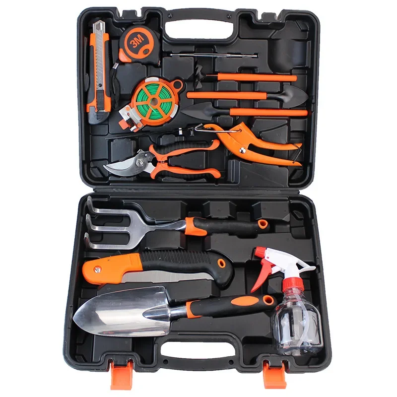 Gardening Tool Box Manual Professional Garden Tools Kit Set Multi Hand Woodworking Household Novelty Moving Complete Tools Kit