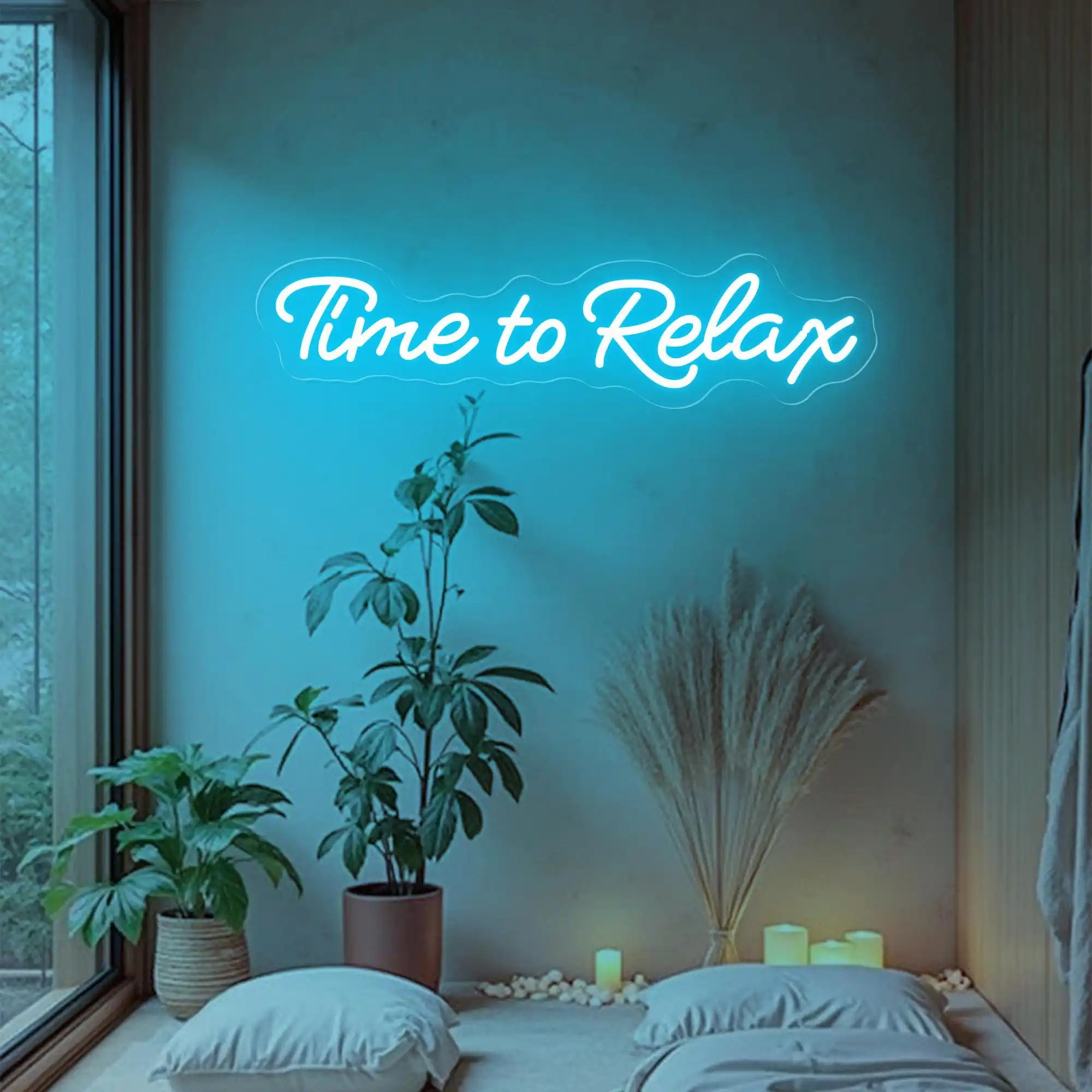 Time To Relax Neon Sign Bathroom Lounge Wall Hanging Beauty Salon Spa Shop Quote Sign Beauty Office Welcome Neon Wall Decor