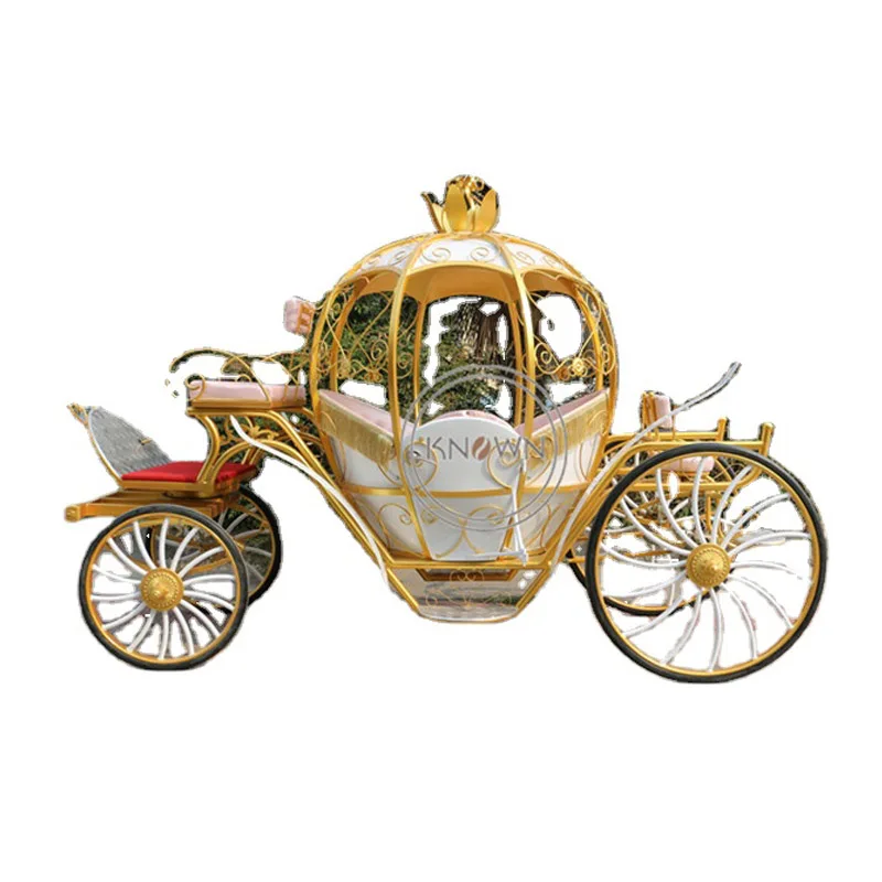 

Classical Victoria Royal Horse Drawn Carriage Luxury Wedding Garden Style Two Wheel Led Light Horse Carriages