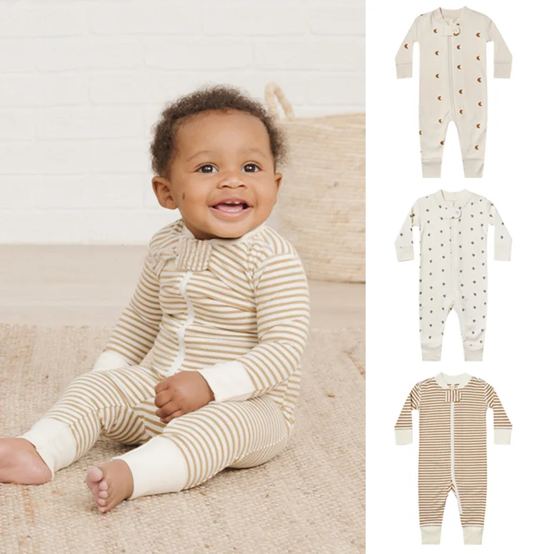 0-24M Newbron Kid baby Boys Girls Autumn Winter Clothes Zipper Cotton Romper Long Sleeve Fall Jumpsuit Cute Sweet Outfit