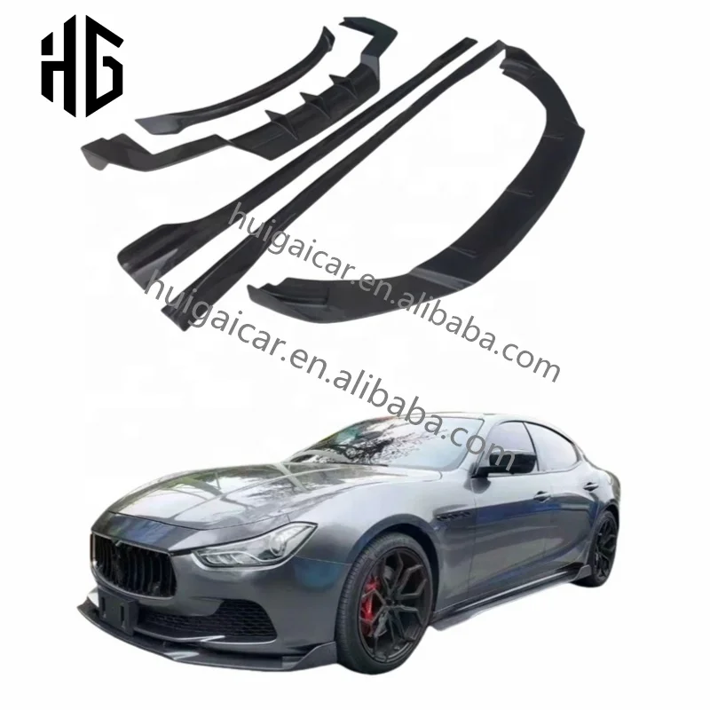 

HG Design Carbon Fiber Body Kit for Maserati Quattroporte Front Bumper Splitter Lip Side Skirts Rear Diffuser Spoiler