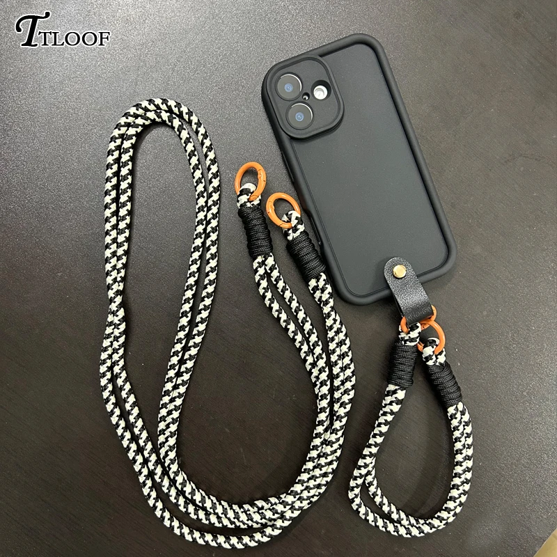 

Crossbody Necklace Strap Lanyard Phone Case For iPhone 17 Air 15 16 14 12 11 13 Pro Max 16E Plus Soft Fall protection Cover