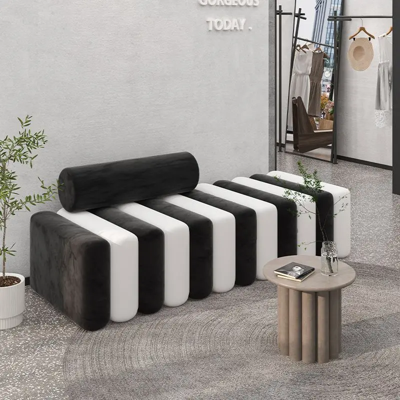 Creative Sofa Stool Light Luxury Shoe Stool Clothing Store Rest Long Bench Living Room Rectangular Sofa Stool Bed End Stool