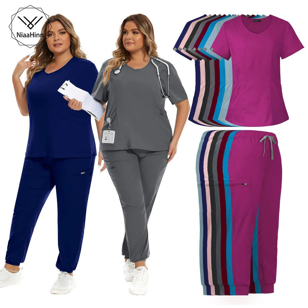 

Hot Sales Scrubs High-quality Nurse Uniform Medical Blouse Unisex Scrub Joggers Hospital Clinic Pet Veterinary Work Clothes Sets