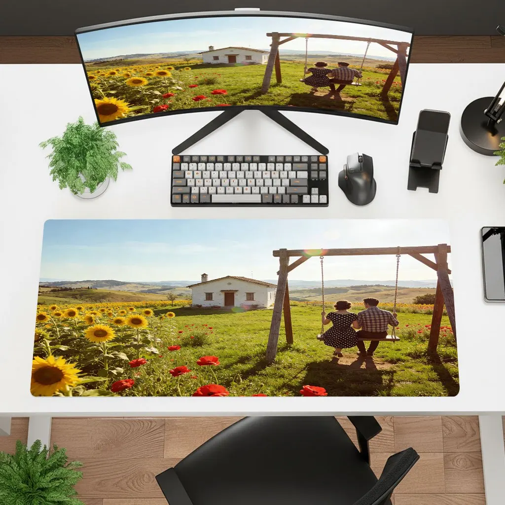 Brand Iron Art Mouse Pad Romantic Couple Swing Desk Mat Ultra-HD Printing Office Laptop Gaming Desktop Thick Dynamic Art