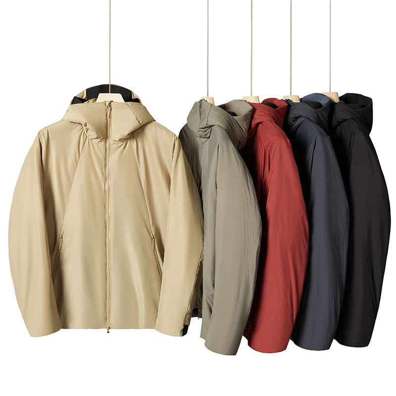 

Casual Lightweight Hooded Cotton-Padded Jackets Autumn Outdoor Wear Warm & Windproof Loose Parkas Solid Color Top Coats Clothing