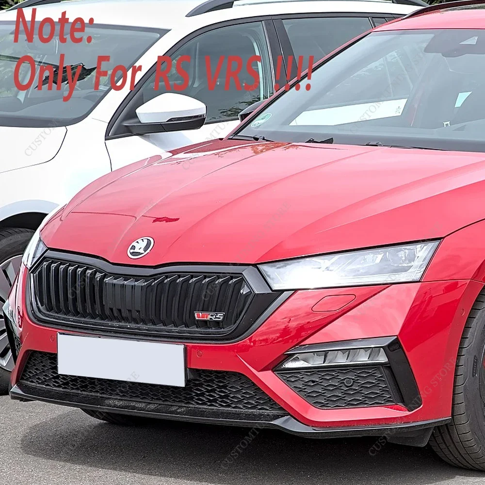 For Skoda Octavia MK4 NX Front Bumper Lip Spoiler Splitter Diffuser Octavia RS/VRS Estate/Sedan 2019-2023 Pre-Lci Bodykit Tuning