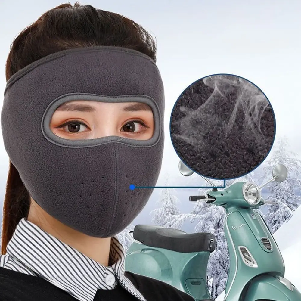 Orejeras cálidas de invierno para hombres y mujeres, máscara polar cálida para ciclismo, a prueba de viento, cubierta bucal a prueba de frío, protector facial al aire libre para acampar, esquí