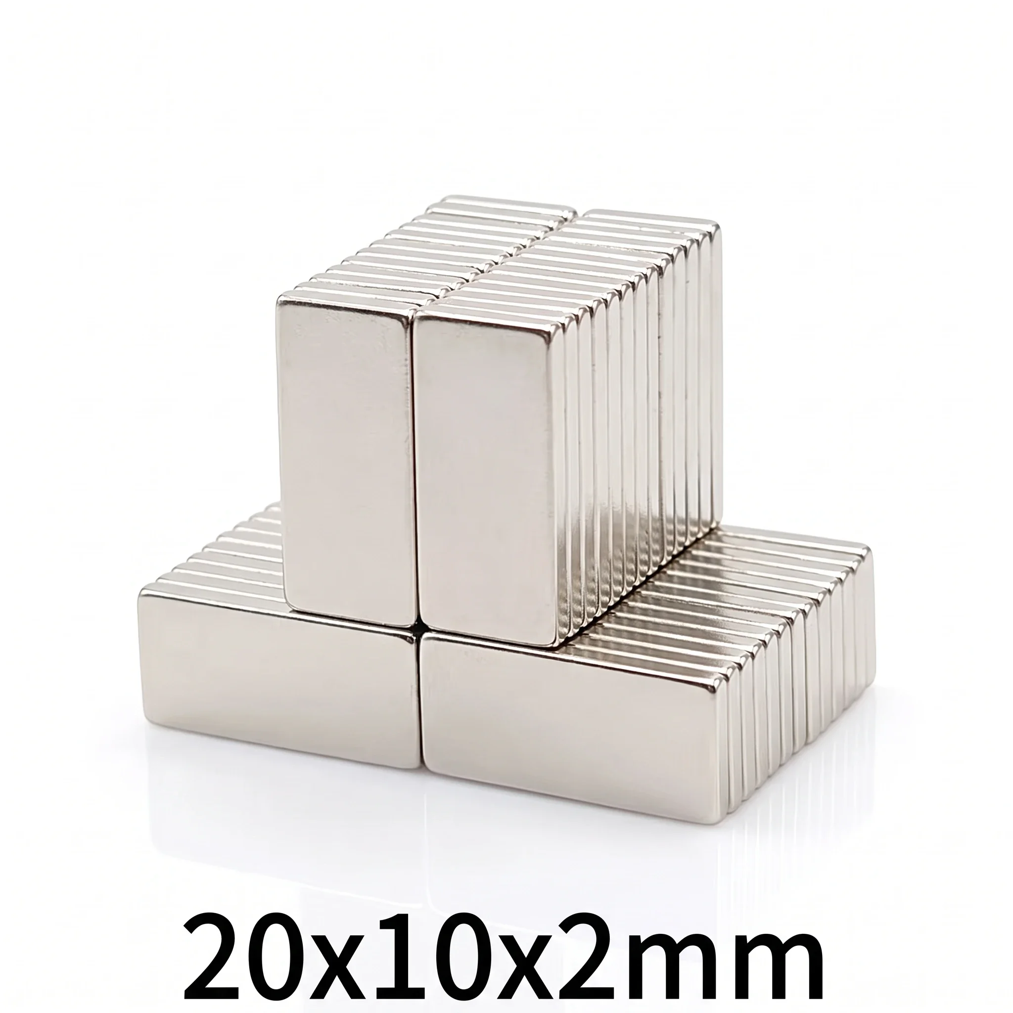 5 10 20 50Pcs 20x10x2 Rectangular Neodymium Magnet 20mm X 10mm X 2mm Super Powerful Strong Magnetic Permanent N35 Blocks Imanes