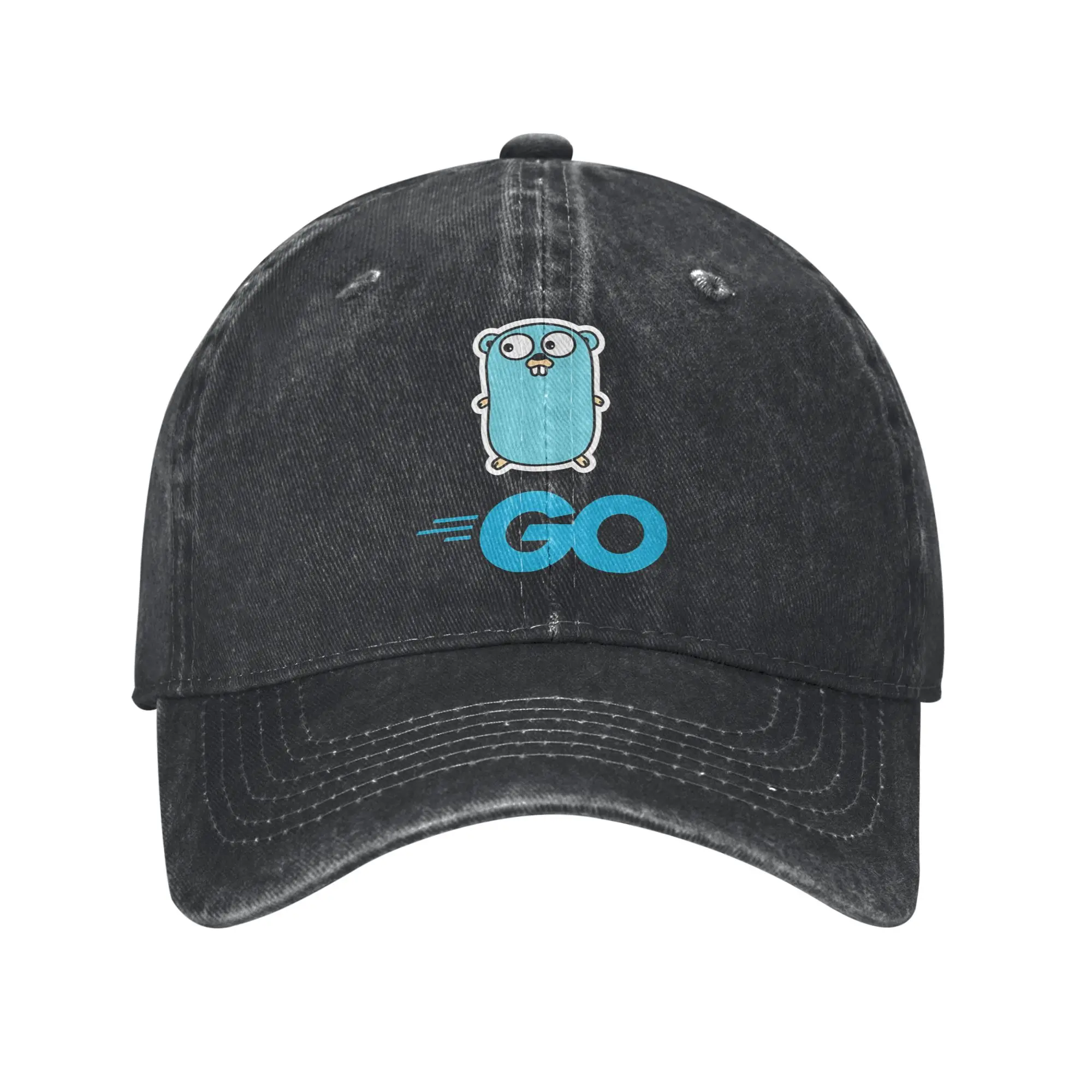 Golang Gopher programming language  Print Cap For Unisex Cotton  Trucker Hat Daily Wear Baseball Cap Adjustable