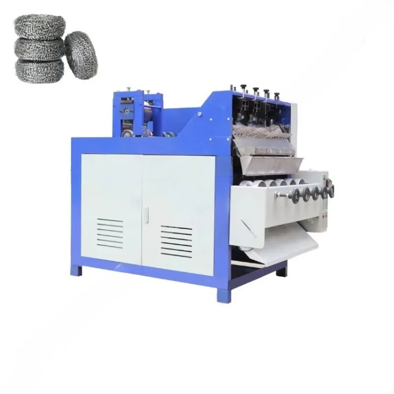 Customized Stainless Steel Cleaning Ball Knitting Machine Wire Drawing Scrubber Making Machine
