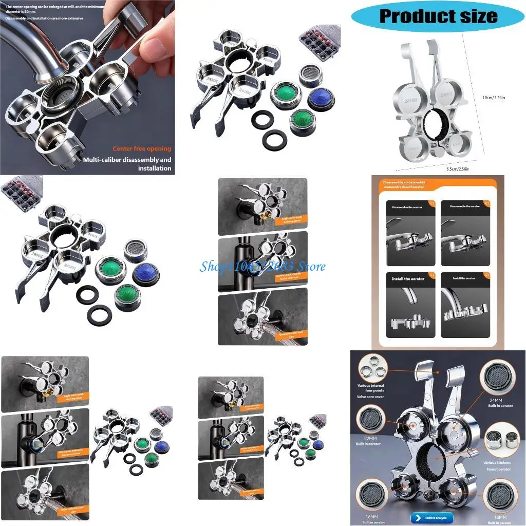 

Y6GD Splash Proof Water Tap Aerators Flows Restrictors with Faucet Aerator Keys