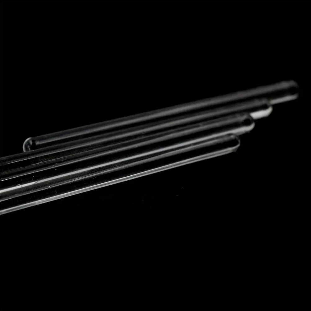 4pcs Glass Stirring Rod Transparent Lab Stirring Stick Muddler Glass Stirrer For Scientific Experiment