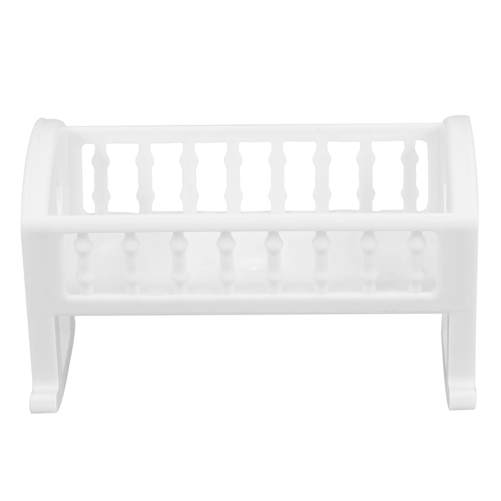 Decorate House Small Furniture Baby Cribs Dollhouse Abs Realistic Miniature Model