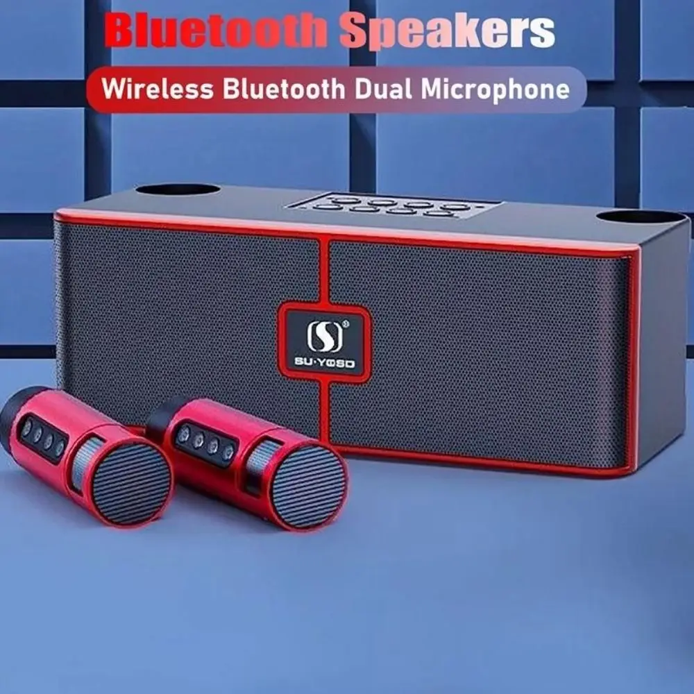 New 100W Mic Wireless Bluetooth Speaker USB 4 Colors Microphone Speaker 26*11*9.5CM High Power Microphone Audio Speaker