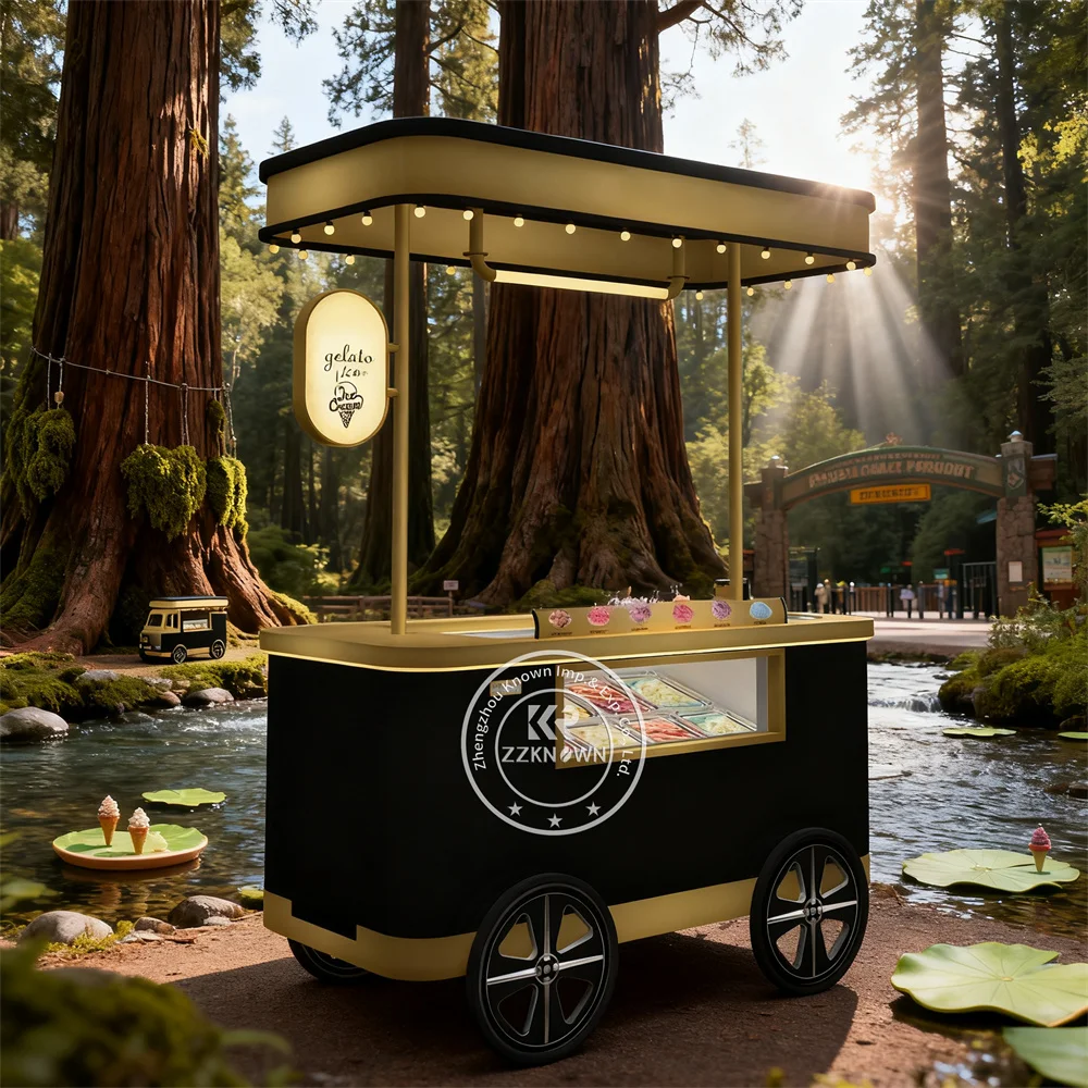 

Electric Ice Cream Bicycle Automatic Mini Freezer Ice Cream Carts Push Cart Ice Cream