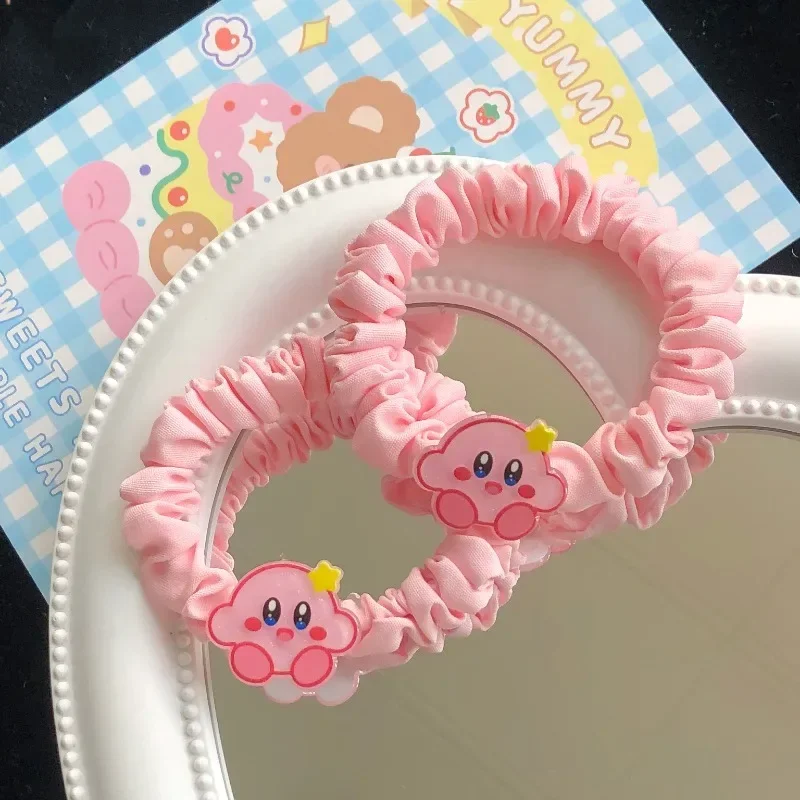 Cute Kirby Hair Clips Hair Rope Cartoon Anime Fashion Star Hair Accessories Kawaii Portable BB Clip Girls Child Holiday Gifts