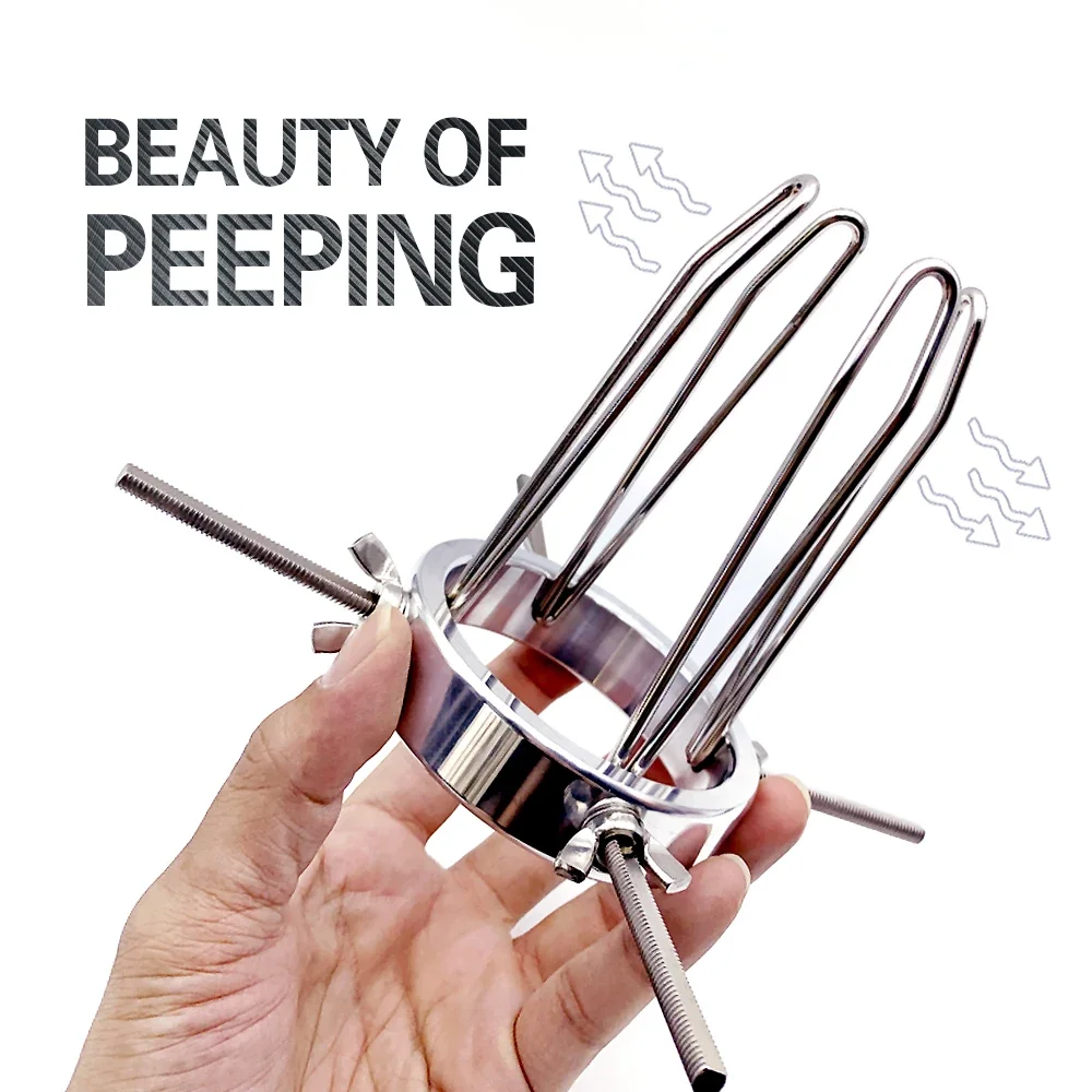 Dilatatore per speculum vaginale con espansore anale in metallo regolabile in acciaio inossidabile per addestramento anale BDSM Giocattoli adulti del sesso per donne e uomini