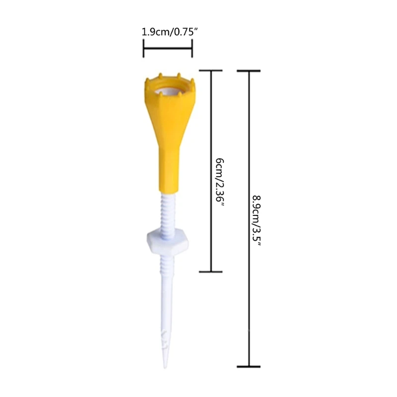 Tees plástico para entrenamiento Golf, soporte altura ajustable, fácil usar, 5 uds.