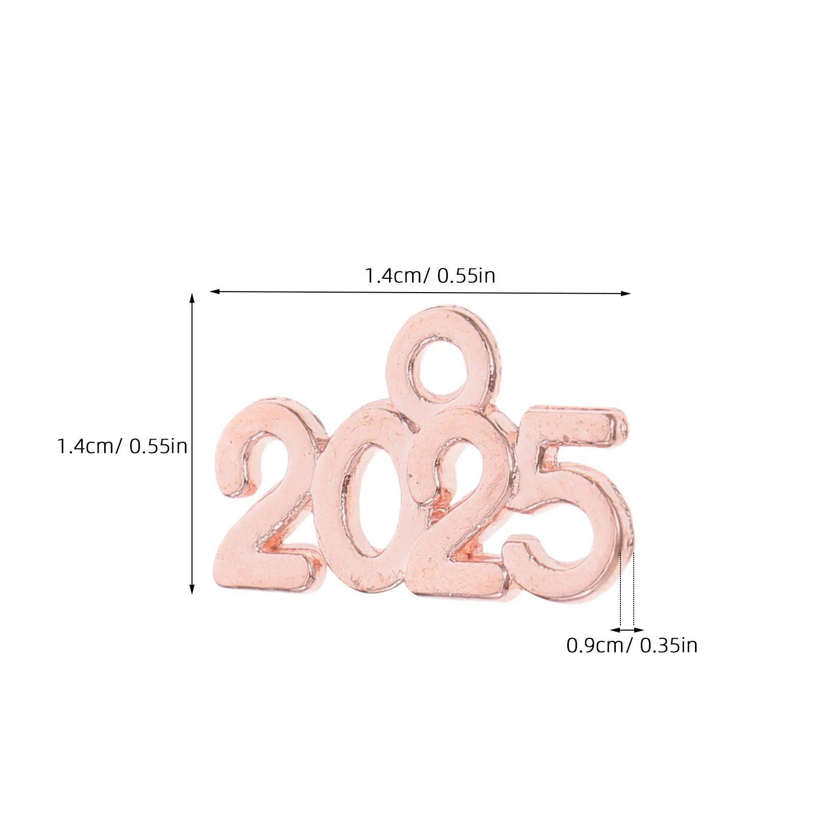 100 قطعة سلسلة المفاتيح سبيكة السحر 2025 عدد السنة قلادة لصنع المجوهرات Crafts بها بنفسك الحرف أساور القلائد Keyrings سحر ل #6