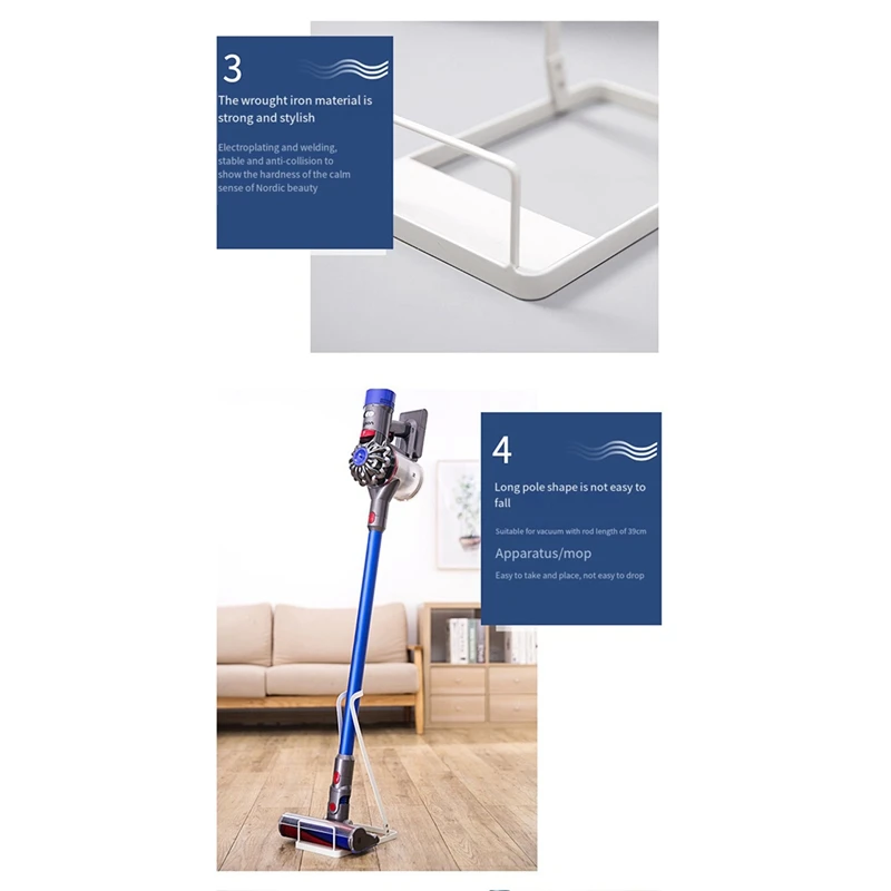 Vacuum Stand Stick Cleaner Steel Holder For Handheld Electric Broom Bracket Stand Vacuum Stand Holder Spare Parts