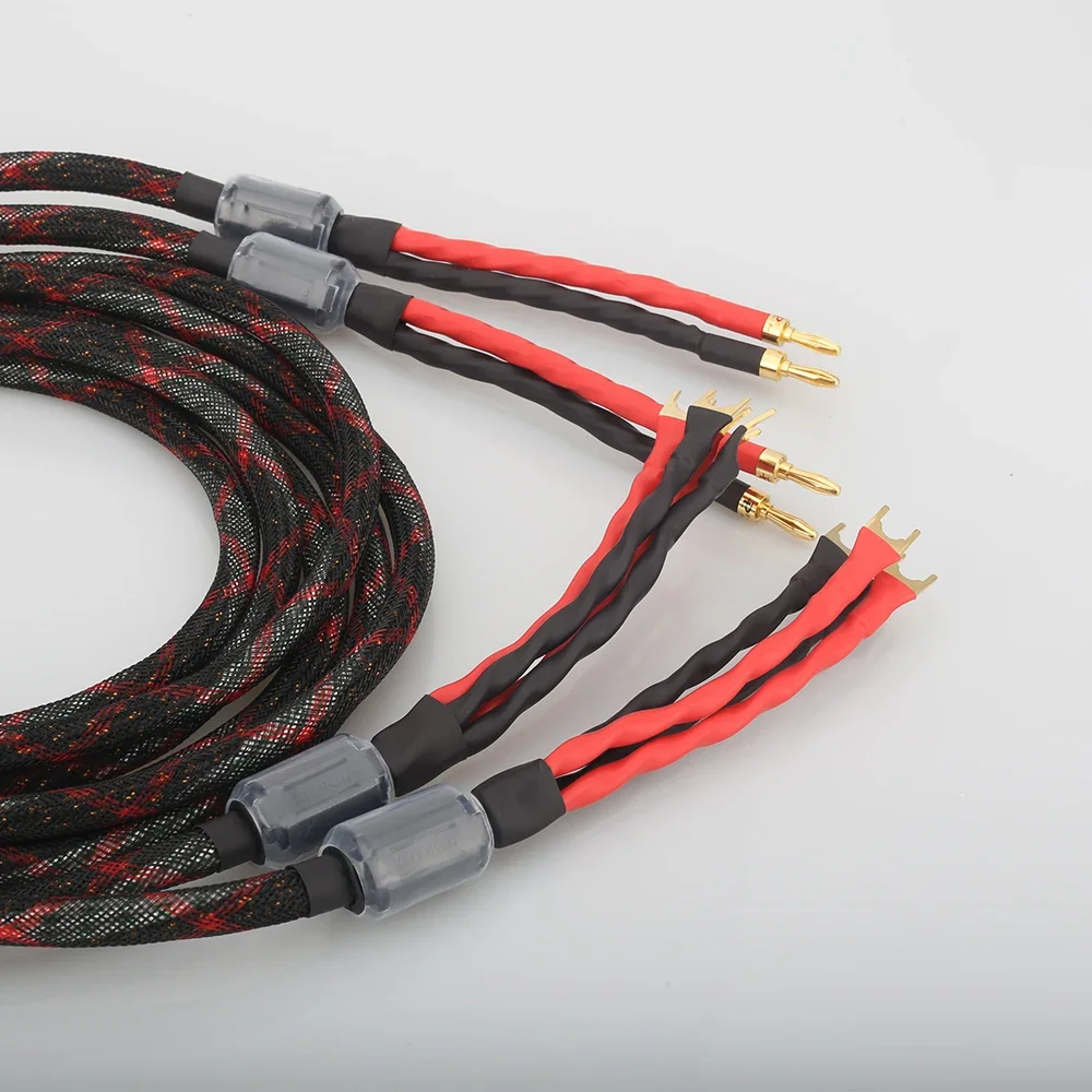 HI-End Western Electric Speaker Cable HIFI Audiophile Cable Banana To Banana Plug Biwire LoudSpeaker Wire Audio Line