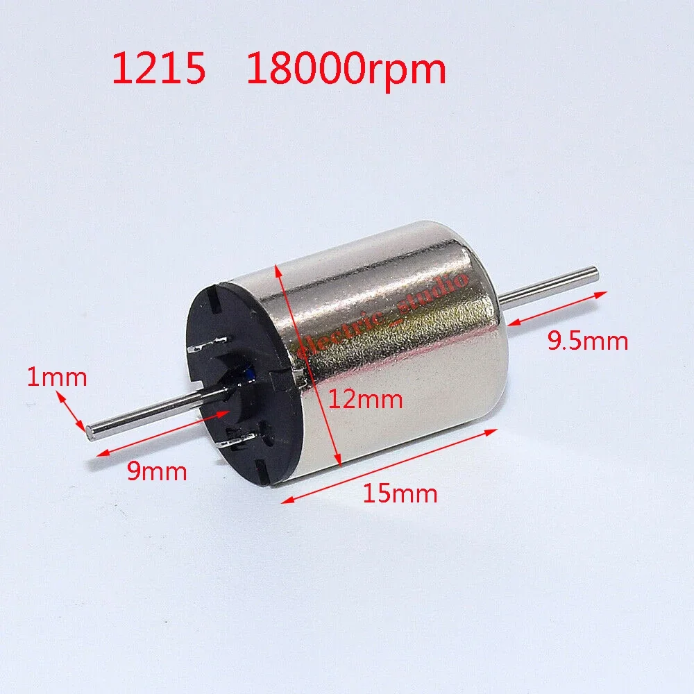 8mm-10mm-12mm-15mm-17mm Mini Coreless Motor Dual Shaft DC 6V 9V 12V Strong Magnetic High Speed Engine DIY RC Model Rail Train
