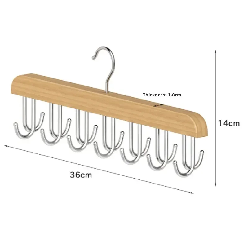 360 Rotate Wooden Belt Rack Women Storage Hangers Clothes Organizer Home Wardrobe Accessories Scarf Organizer Tie Belt Hangers
