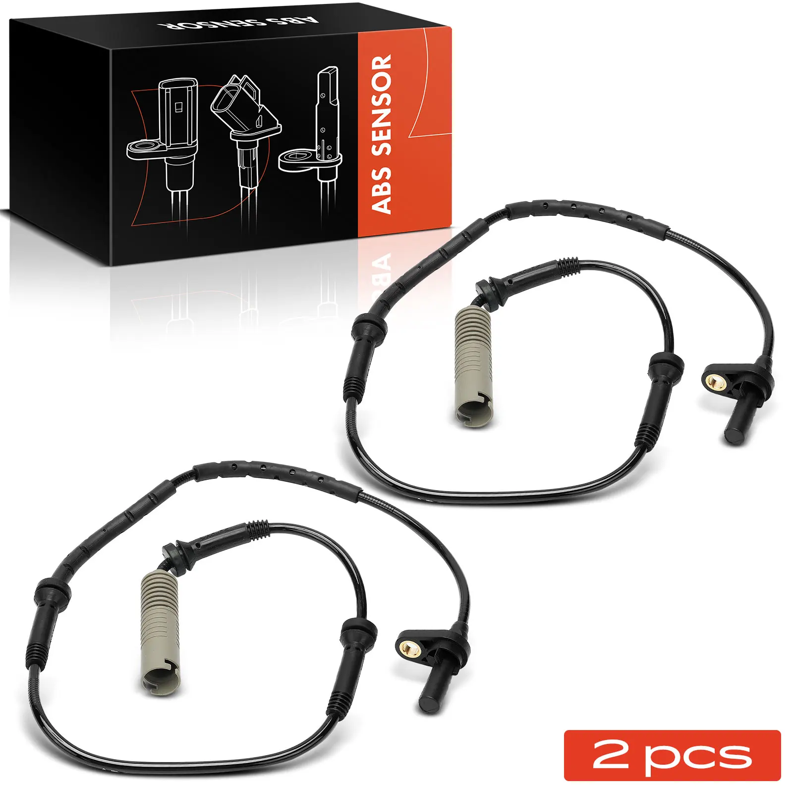 Frankberg 2x ABS Sensor Vooras Links Rechts voor BMW 1 Serie E81 E87 Cabriolet E88 Coupe E82 3ER E90 E93 Touring E91 34526758289