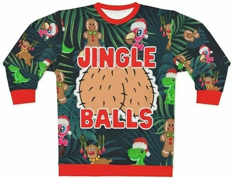 

Забавный рождественский свитер с длинными рукавами для мужчин, толстовка с 3d принтом Санта-Клауса, одежда для мужчин, рождественский свитер