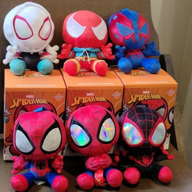 スパイダーマンシリーズ コスビ ぬいぐるみ ブラインドボックス アニメフィギュア サプライズギフト バックパックペンダント オーナメント 男の子向け トレンドコレクタブルトイ