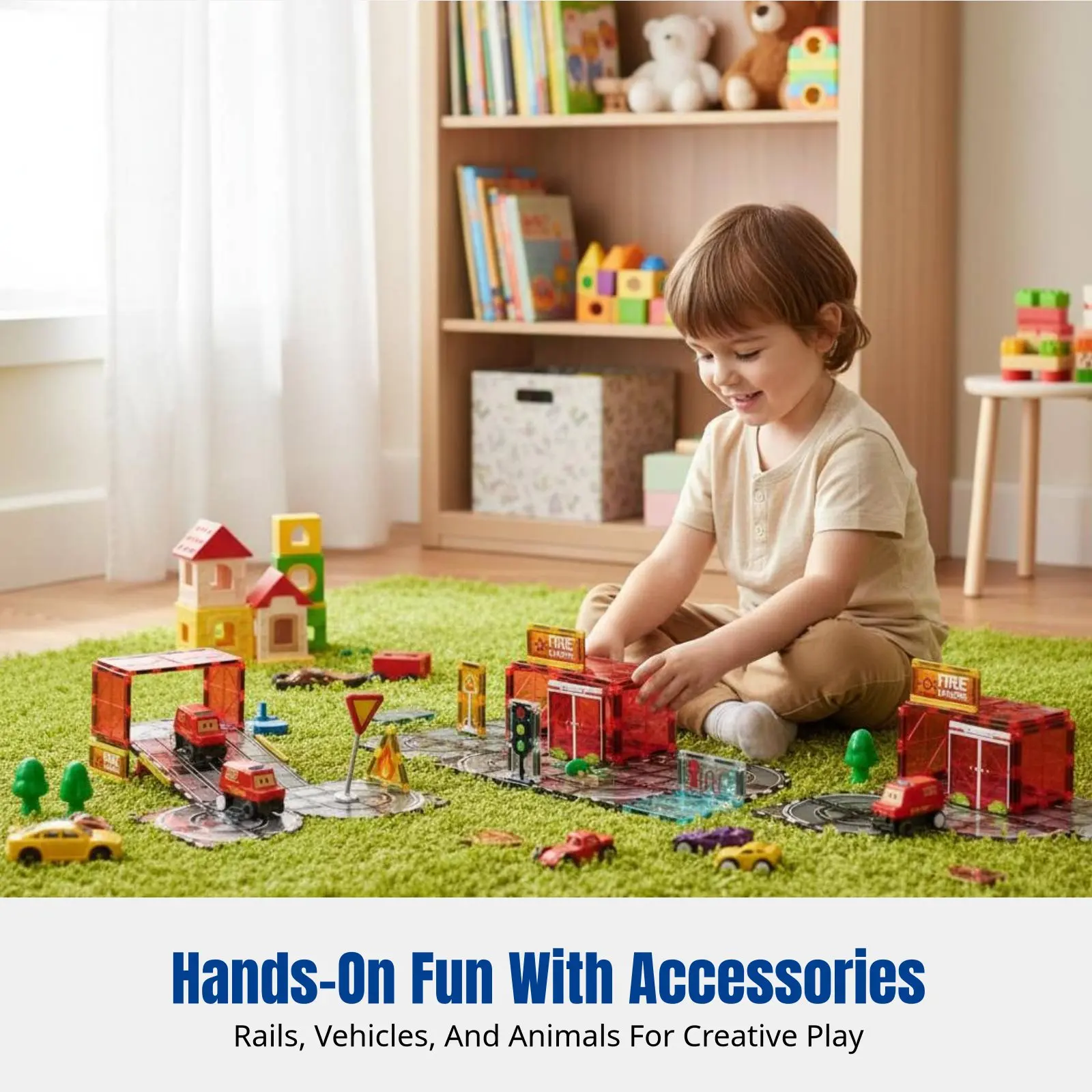 

Строительные блоки-плитки, красочная развивающая игрушка для детей, образовательный конструктор STEAM, креативная тематика дорожной инженерии