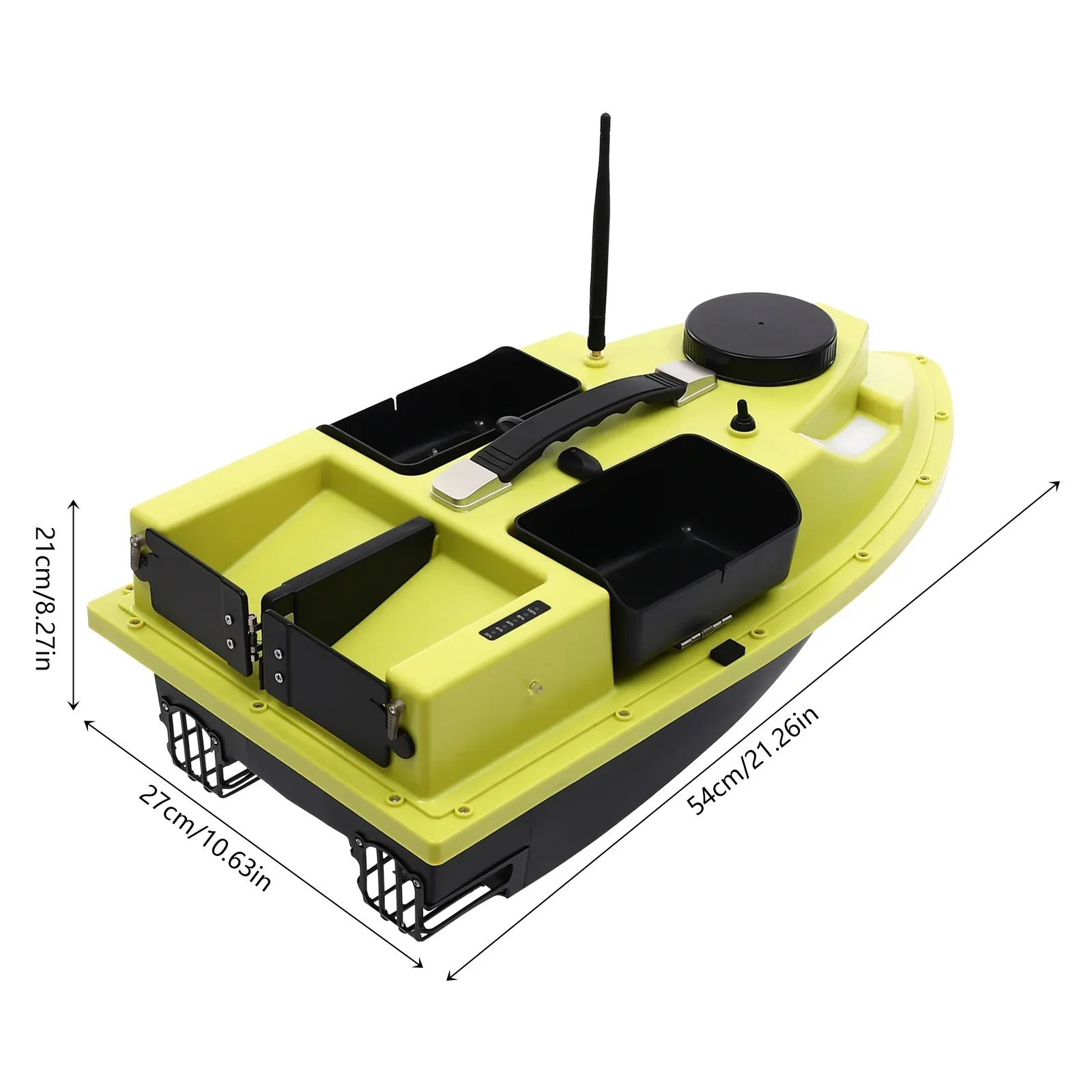 500m/1640.42ft Long-Distance Control Surf Fishing Bait Boat, 5200mAh RC Bait Boat,4.4LBS Loading Capacity,for Lake/Ocean Angling