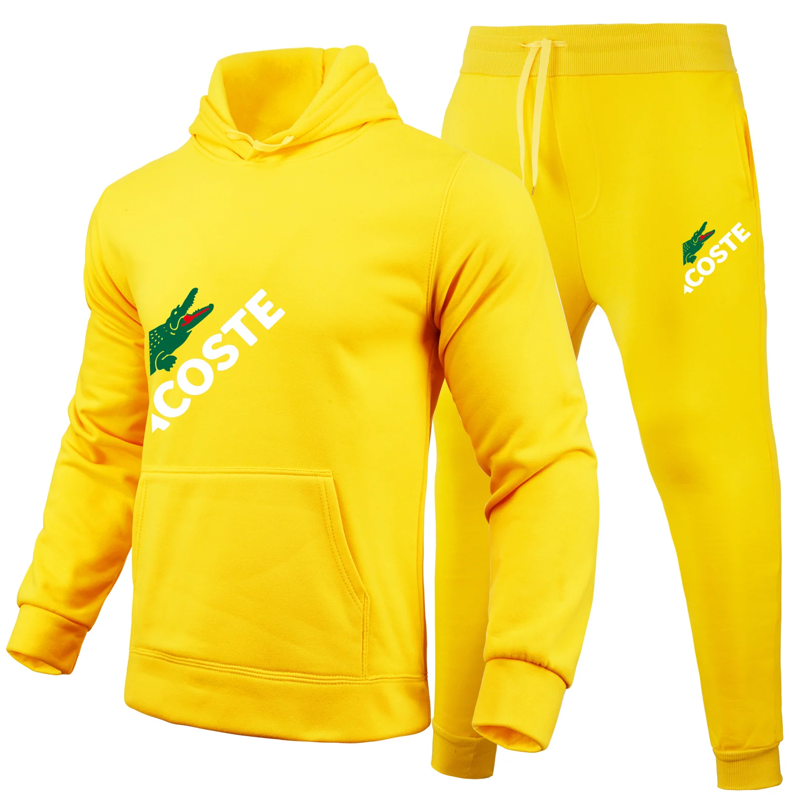 2024 Nieuwe Modieuze Zakelijke Heren Warme Capuchon Pak Van Hoge Kwaliteit Sportkleding Casual Mode Jeugd Herfst/Winter Capuchon Set