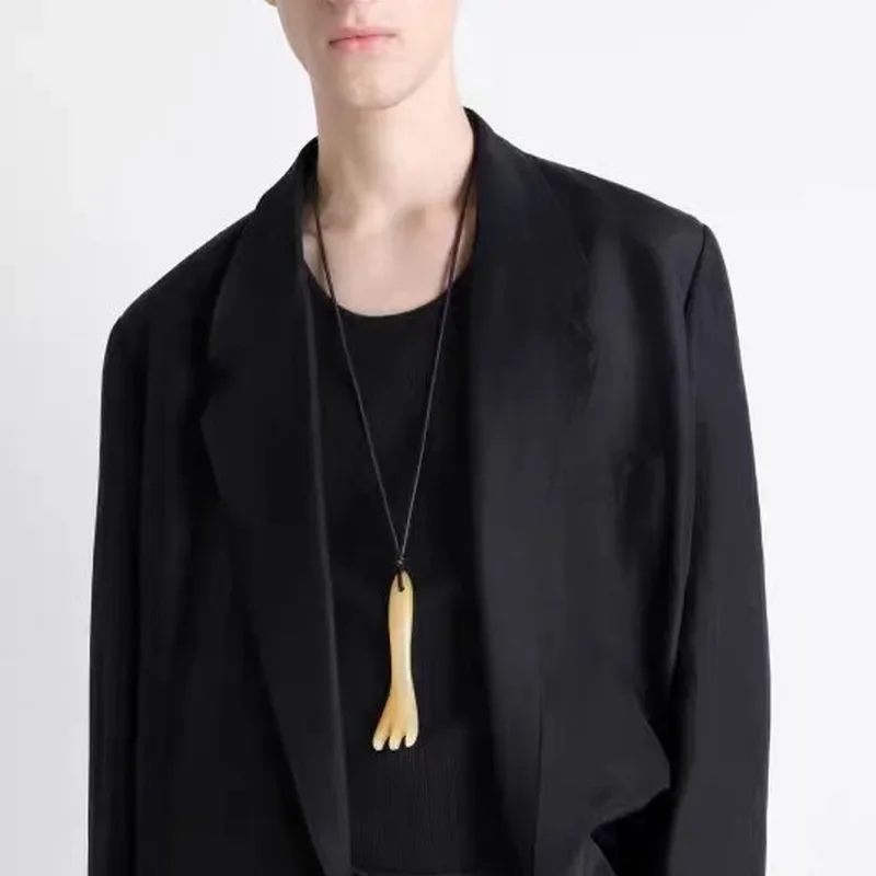 Neutral wind fork-shaped scraping board shape necklace simple temperament sweater chain versatile niche design sweater