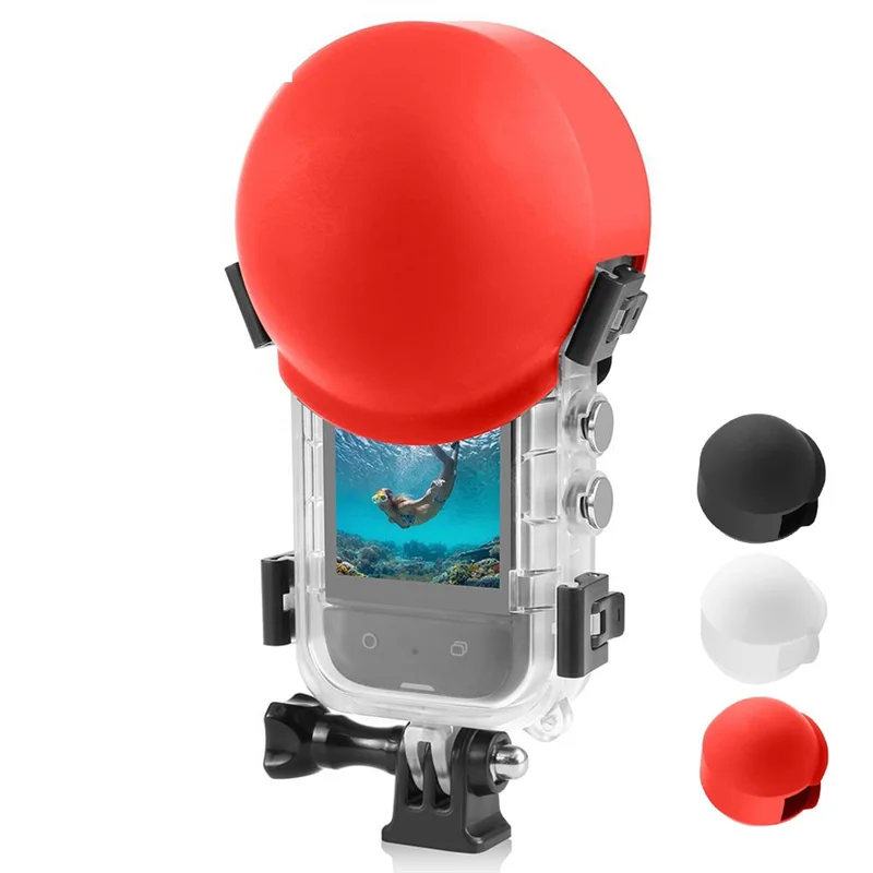 ABVO-For Insta360 X3/X4 Invisible Dive Case Lens Guard Silicone Protective Cover Lens Cap Action Cameras Accessories