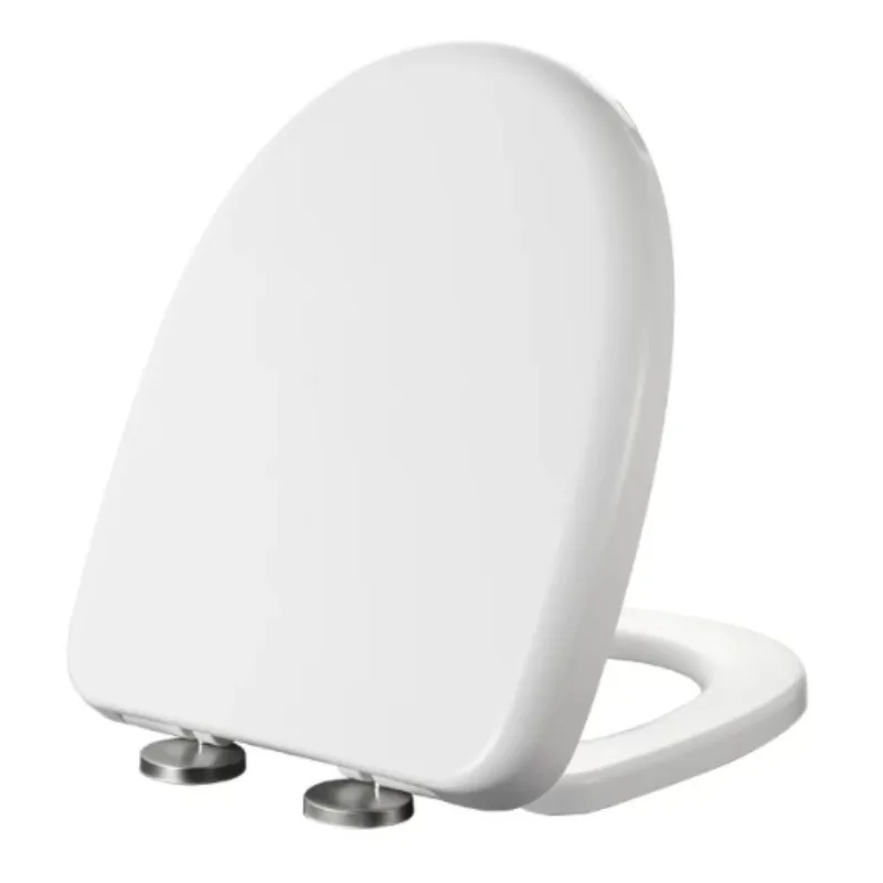 Thickened Soft Close Toilet Seat Cover, Universal Fits Elongated Round Bowl, Easy Install Replacement