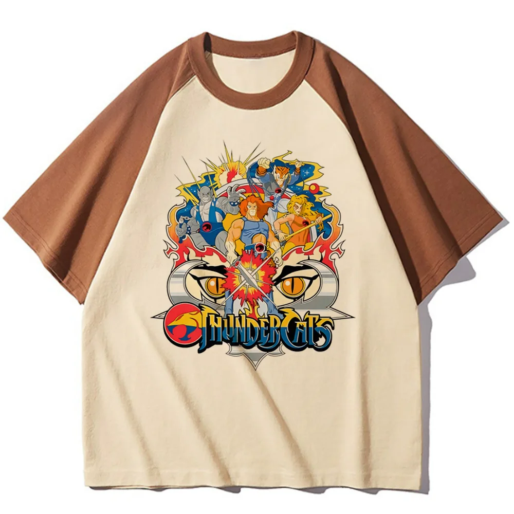 Thundercats t-shirt female Vintage Digital anime aesthetic women Graphic t shirt Psychedelic graphic Comfortable Gothic