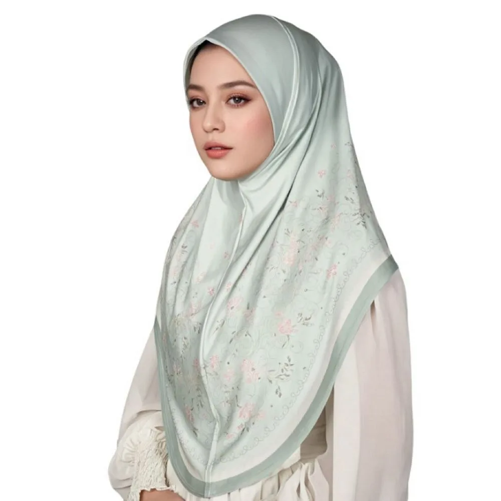 Breathable Eid Al-Fitr Long Floral Turban Adjustable Cotton Printed Arab Lady Headscarf Elastic Multiple Colors Hijab Head Wrap