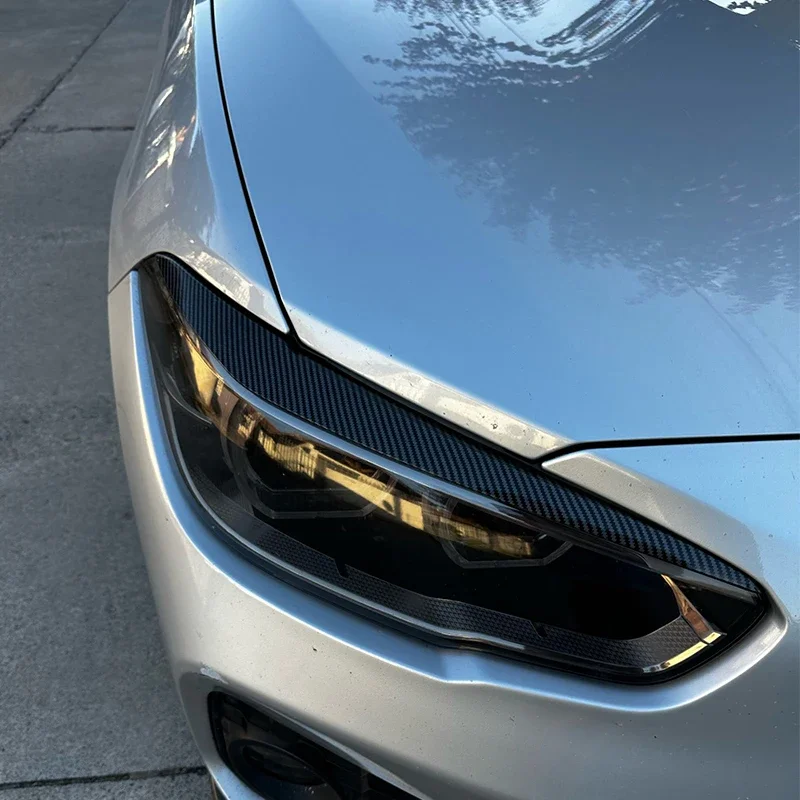 For BMW F20 F21 Facelift 116i 118i 120i 2015-2019 Evil Headlight Eyebrows Eyelid Front Lamp Light Eyebrows Car Stickers Tuning - Detail 1