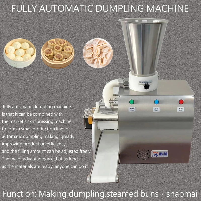 Small Desktop High-Accuracy Electric Dumpling Making Machine with Conveyor Belt and Motor