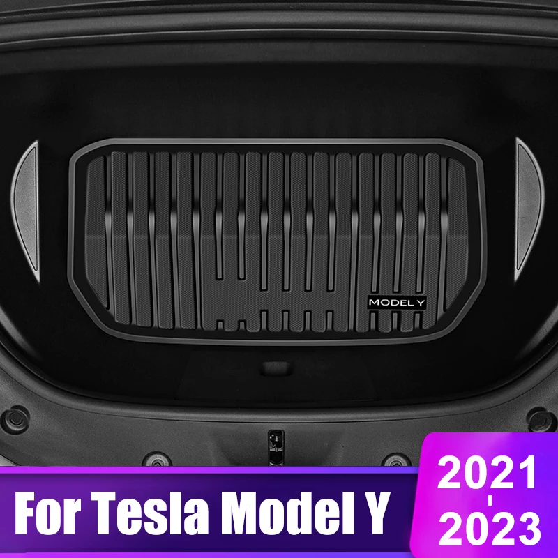 

For Tesla Model Y 2021 2022 2023 Front Cargo Storage Box Pad Rear Trunk Storage Mat New TPE Waterproof Pad Interior Accessories