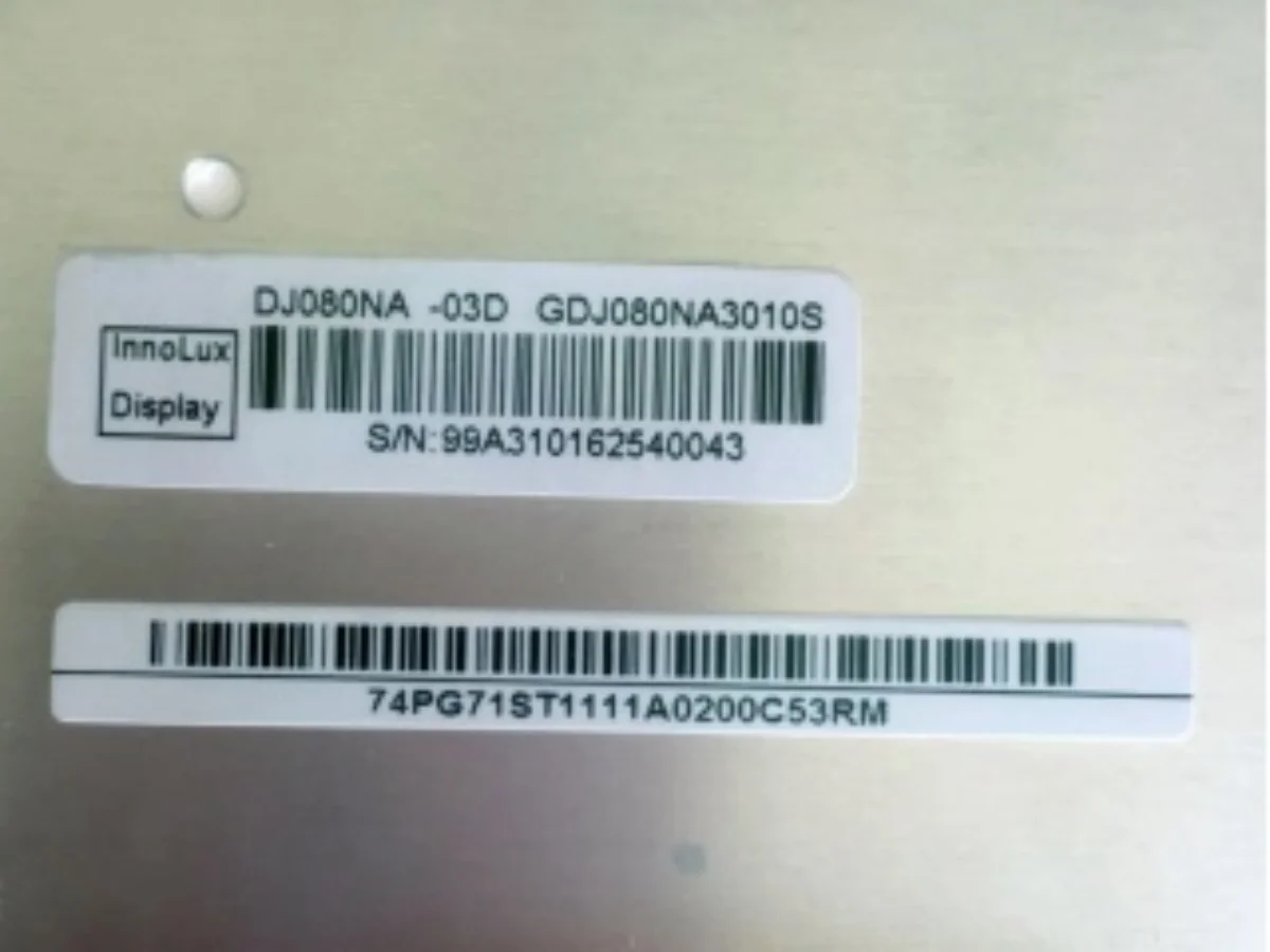 DJ080NA-03D Tela LCD original de 8,0 polegadas 800 × 480